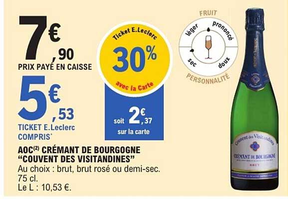 AOC(2) CRÉMANT DE BOURGOGNE "COVENT DES VISITANDINES"