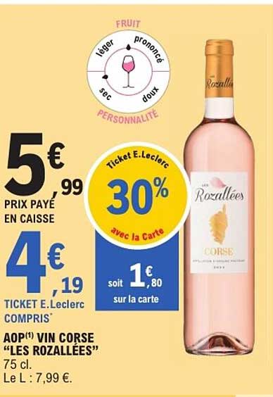 AOP(1) VIN CORSE “LES ROZALLEES”