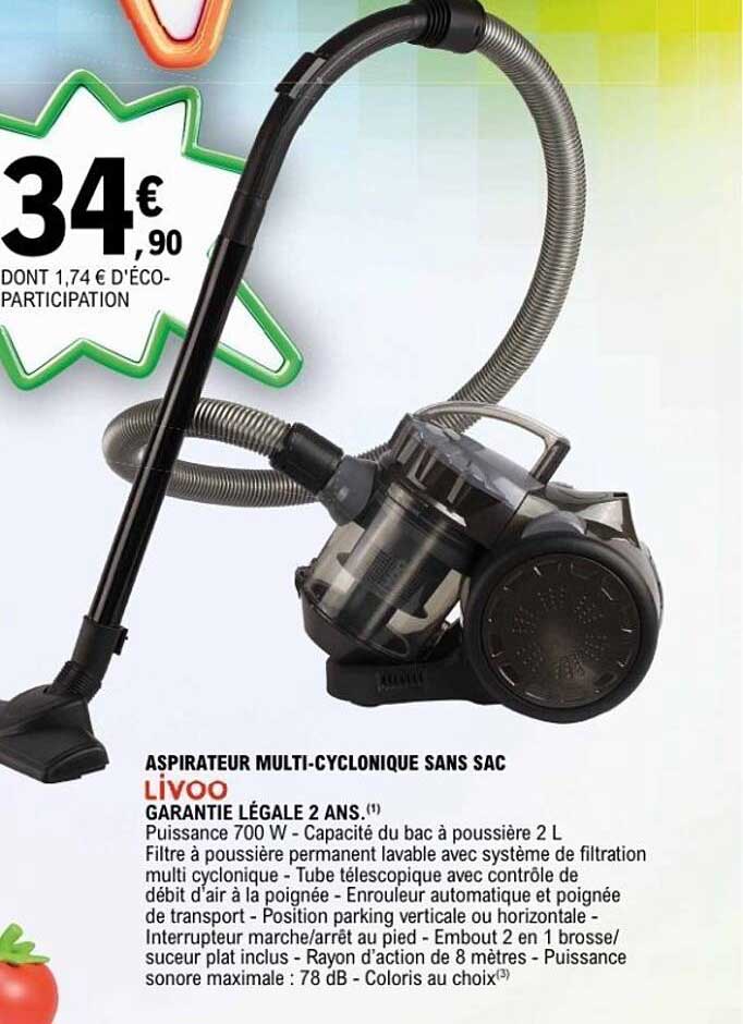 ASPIRATEUR MULTI-CYCLONIQUE SANS SAC