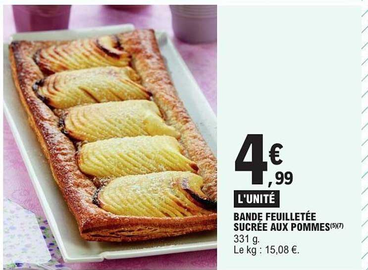 BANDE FEUILLETÉE SUCRÉE AUX POMMES (5/7)