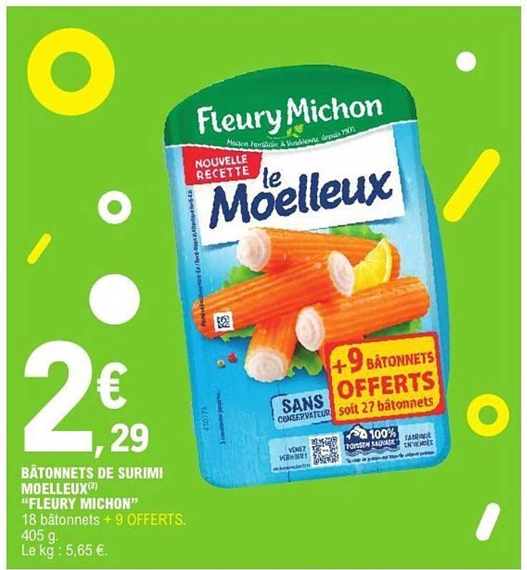 Bâtonnets de Surimi Moelleux "FLEURY MICHON"