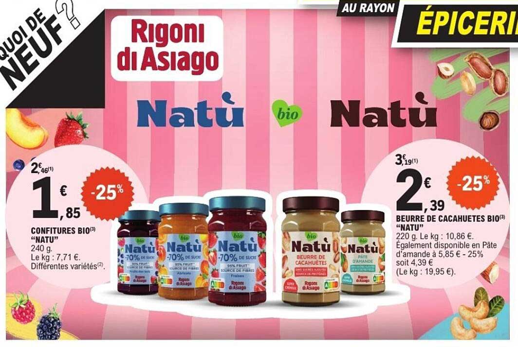 Beurre de cacahuètes bio "Natu" -25%