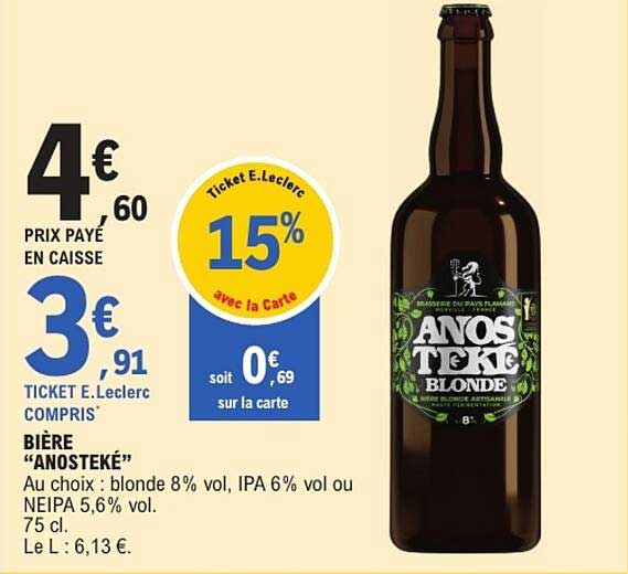 BIÈRE "ANOSTEKÉ"