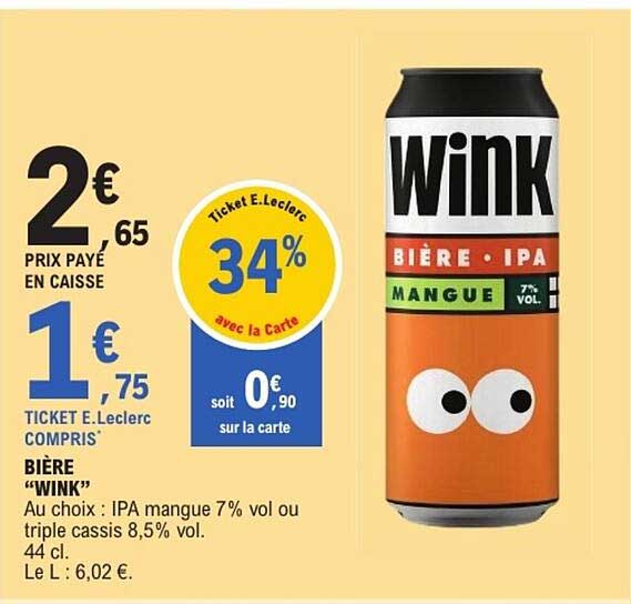 BIÈRE “WINK”