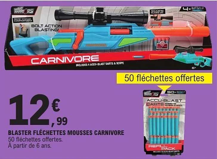 BLASTER FLECHETTES MOUSSES CARNIVORE