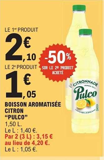 BOISSON AROMATISÉE CITRON "PULCO"