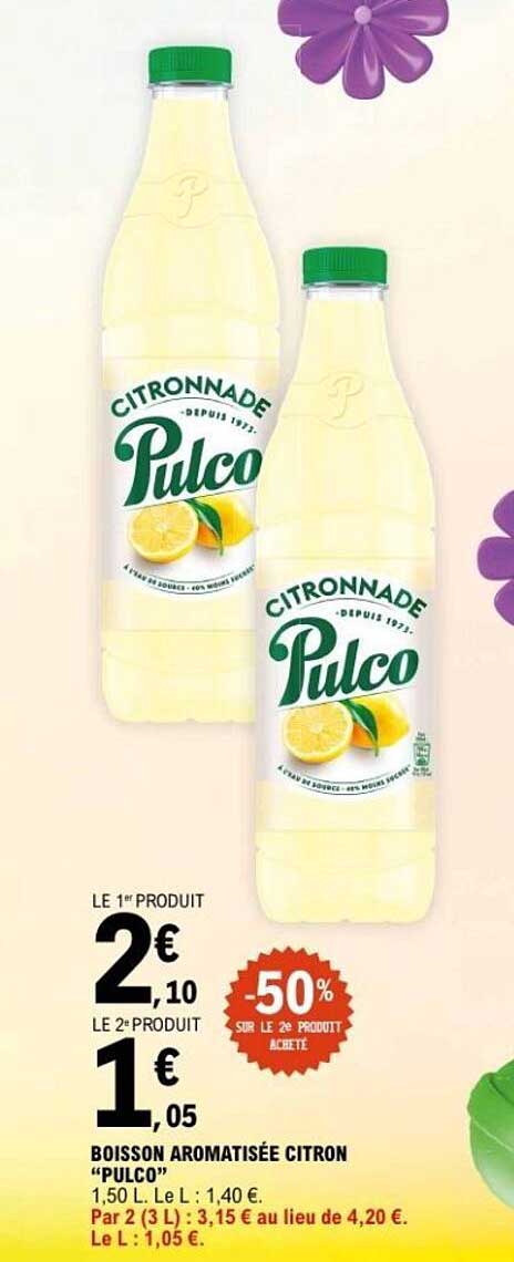 BOISSON AROMATISÉE CITRON "PULCO"