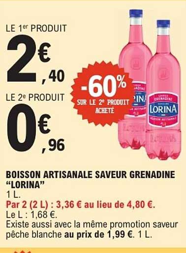 BOISSON ARTISANALE SAVEUR GRENADINE “LORINA”