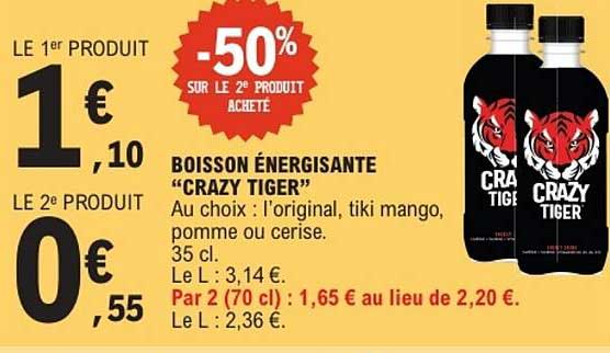 BOISSON ÉNERGISANTE “CRAZY TIGER”