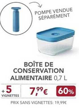 BOÎTE DE CONSERVATION ALIMENTAIRE 0,7 L