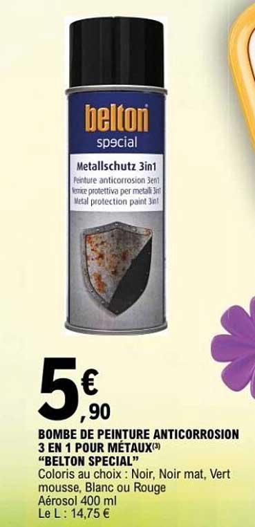 BOMBE DE PEINTURE ANTICORROSION 3 EN 1 POUR MÉTAUX "BELTON SPECIAL"