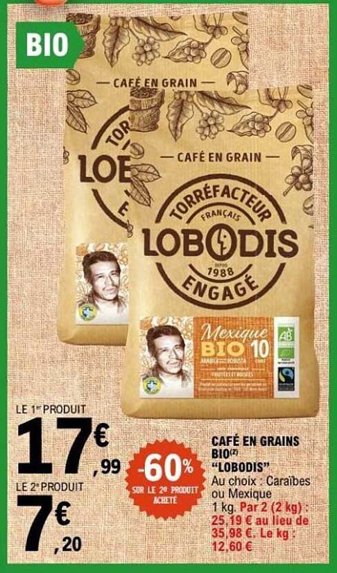 CAFÉ EN GRAINS BIO "LOBODIS"