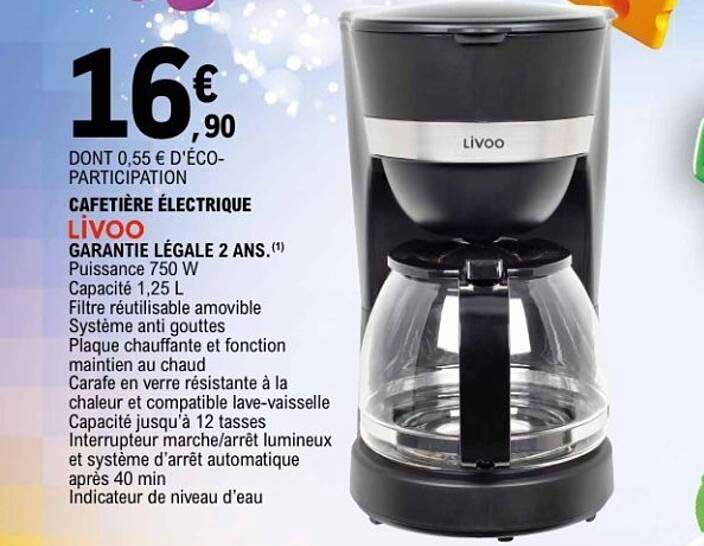 CAFETIÈRE ÉLECTRIQUE LIVOO