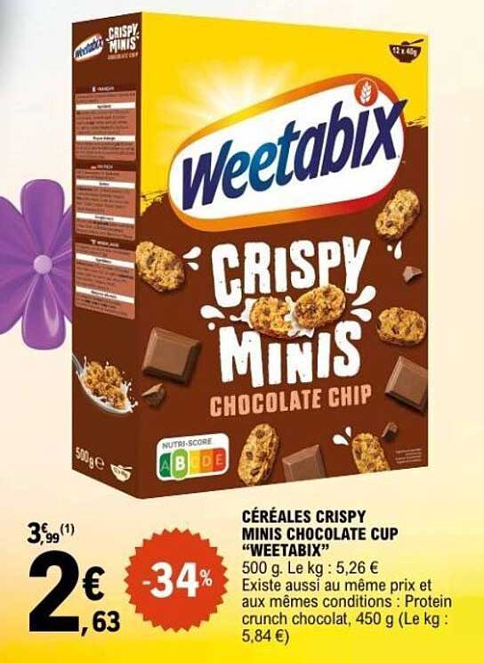 CÉRÉALES CRISPY MINIS CHOCOLATE CUP "WEETABIX"
