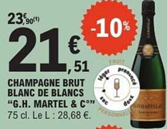 CHAMPAGNE BRUT BLANC DE BLANCS “G.H. MARTEL & C”