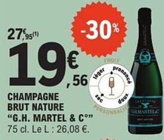 CHAMPAGNE BRUT NATURE “G.H. MARTEL & C”