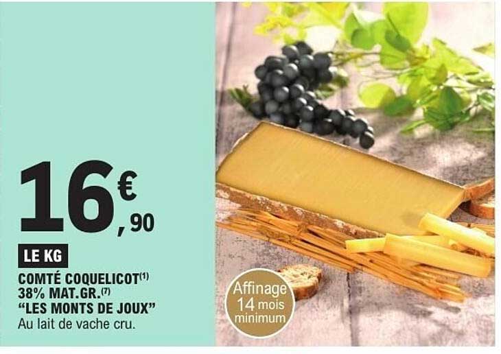 COMTÉ COQUELICOT 38% MAT.GR. "LES MONTS DE JOUX"