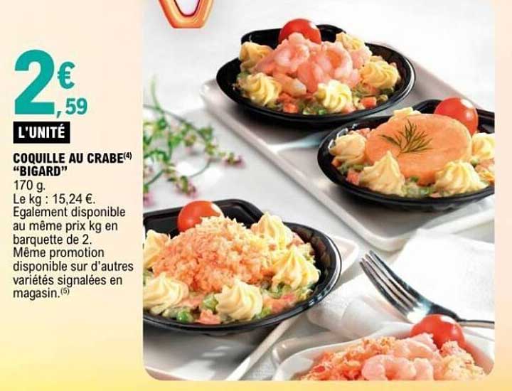 COQUILLE AU CRABE "BIGARD"