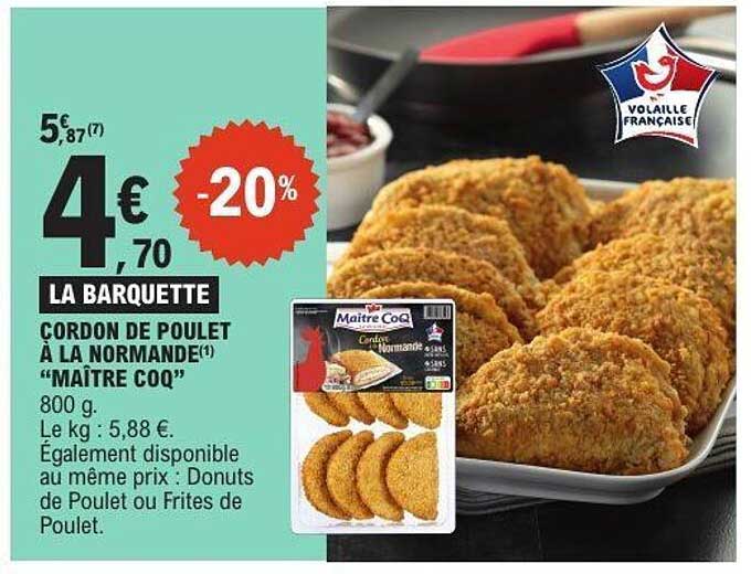 Cordon de Poulet à la Normande "Maître Coq"