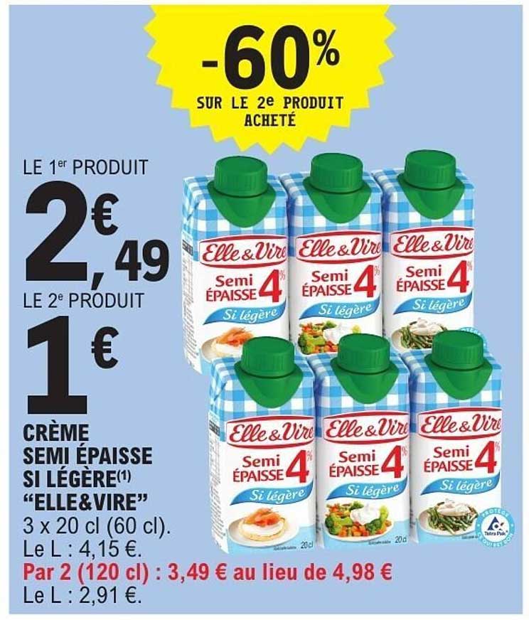 CRÈME SEMI ÉPAISSE SI LÉGÈRE "ELLE&VIRE"