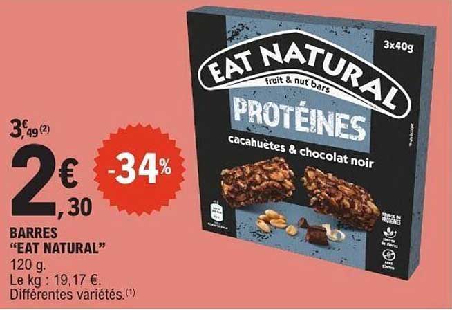 EAT NATURAL PROTÉINES cacahuètes & chocolat noir