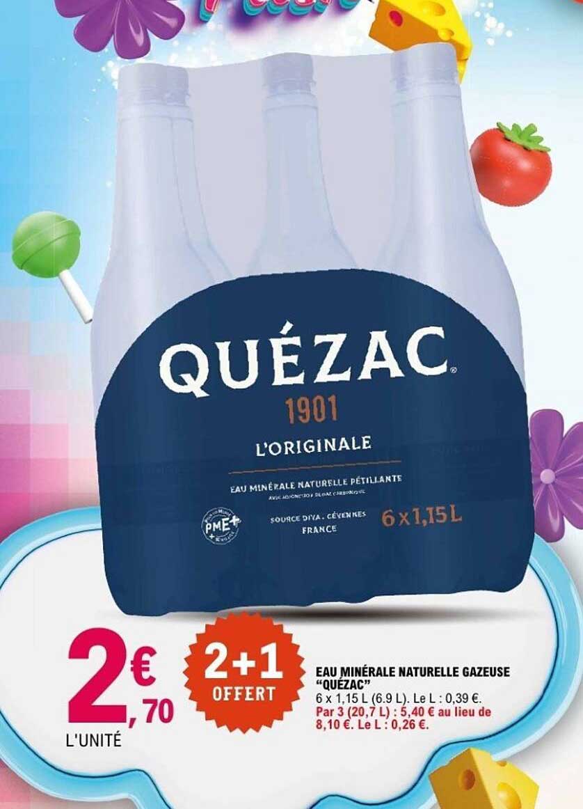 EAU MINÉRALE NATURELLE GAZEUSE "QUEZAC"