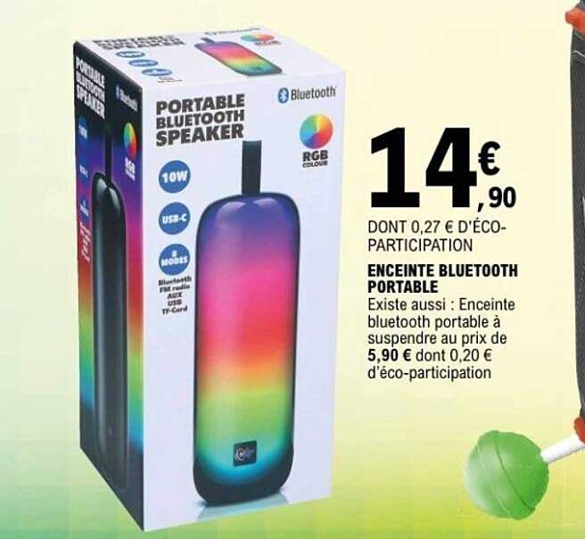 ENCEINTE BLUETOOTH PORTABLE