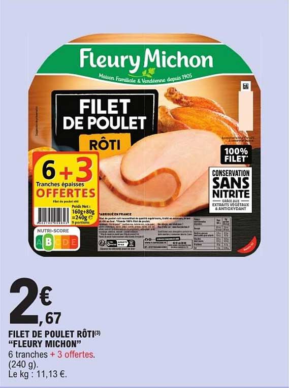 FILET DE POULET RÔTI "FLEURY MICHON"