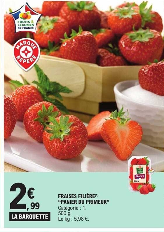 FRAISES FILIÈRE "PANIER DU PRIMEUR"