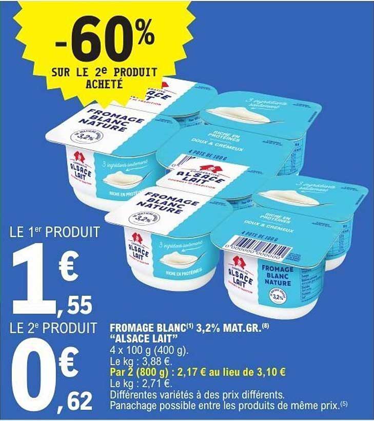 FROMAGE BLANC(1) 3,2% MAT.GR.(8) "ALSACE LAIT"