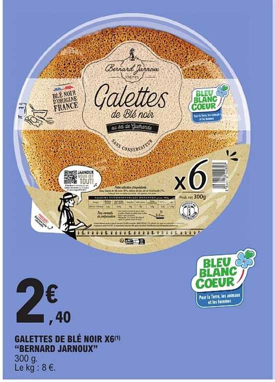 Galettes de blé noir X6" "Bernard Jarnoux"