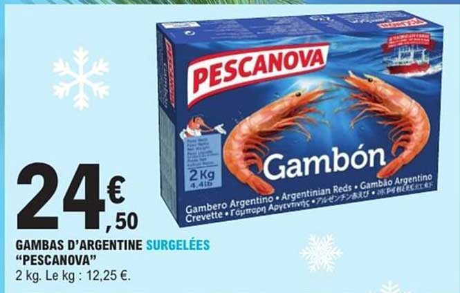 GAMBAS D'ARGENTINE SURGELÉES "PESCANOVA"