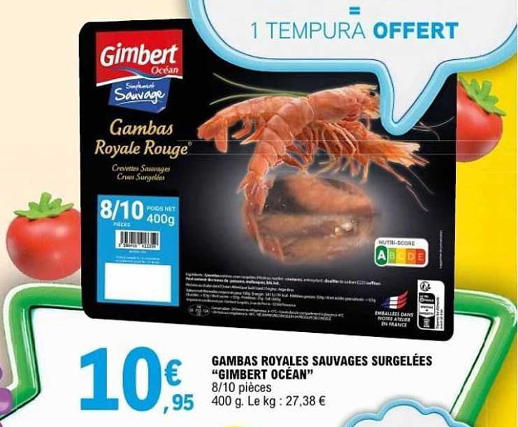 GAMBAS ROYALES SAUVAGES SURGELÉES "GIMBERT OCEAN"
