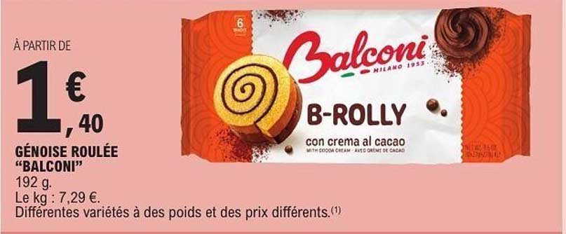 GENOISE ROULÉE “BALCONI”