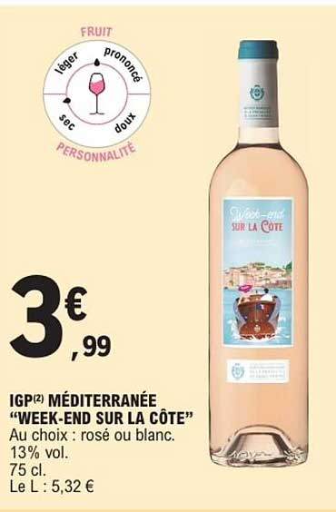 IGP MEDITERRANEE "WEEK-END SUR LA CÔTE"