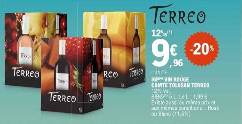 IGP Vin Rouge Comté Tolosan Terreéo