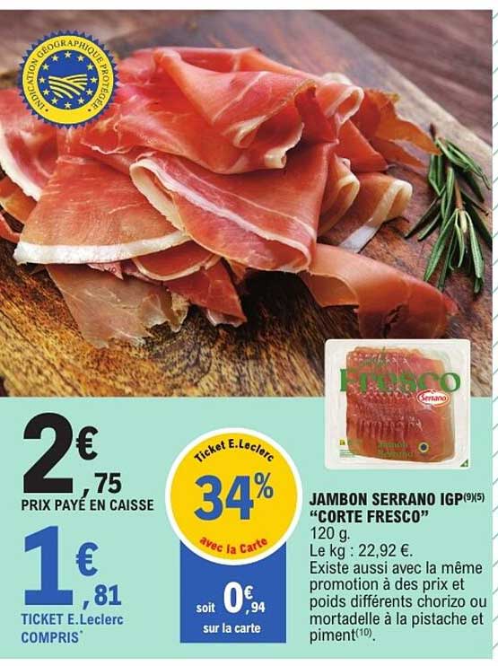 JAMBON SERRANO IGP "CORTE FRESCO" 120 g