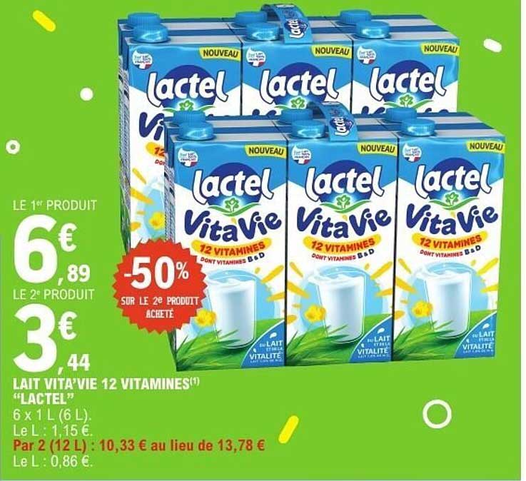 LAIT VITA’VIE 12 VITAMINES "LACTEL"