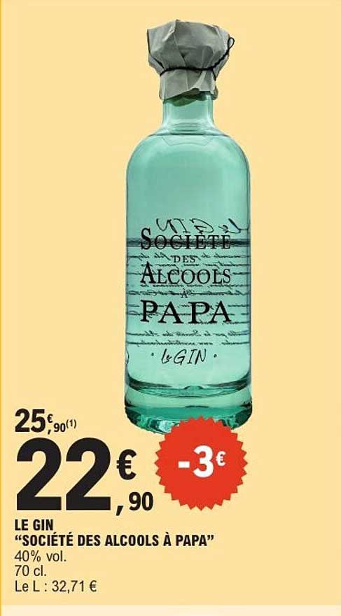 LE GIN "SOCIÉTÉ DES ALCOOLS À PAPA"