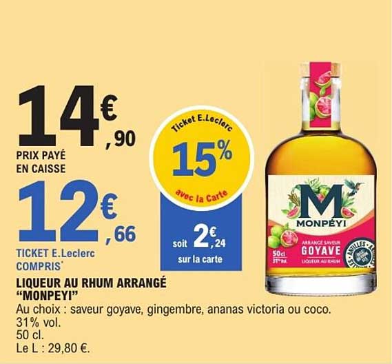 LIQUEUR AU RHUM ARRANGÉ “MONPEYI”