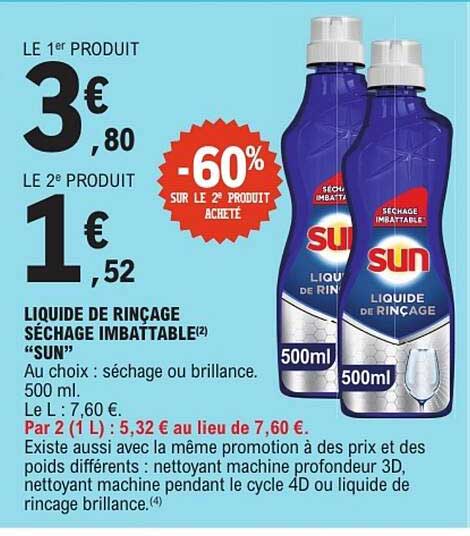 LIQUIDE DE RINÇAGE SÉCHAGE IMBATTABLE "SUN"