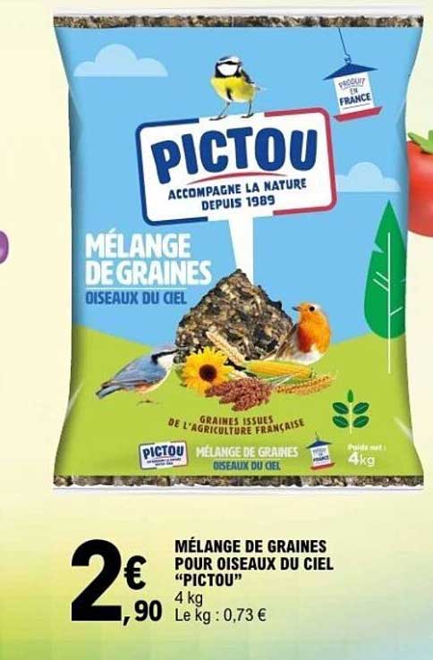 MÉLANGE DE GRAINES POUR OISEAUX DU CIEL "PICTOU"