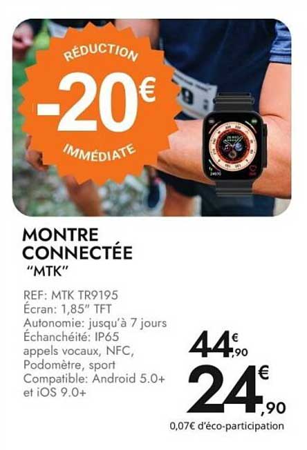 MONTRE CONNECTÉE "MTK"