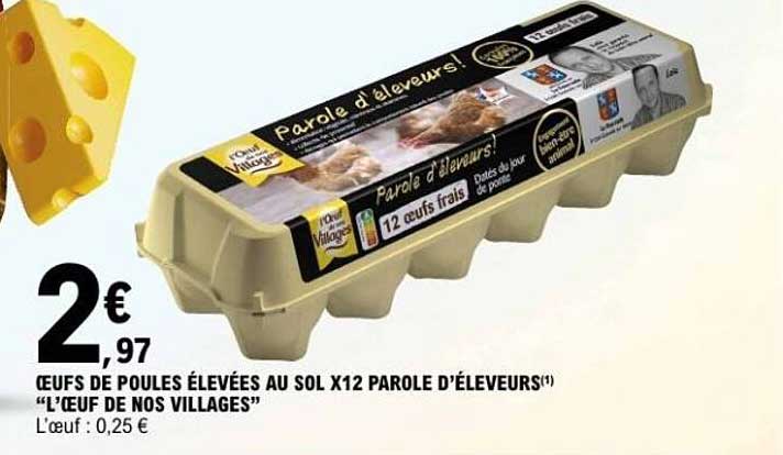 Œufs de poules élevées au sol x12 Parole d’éleveurs