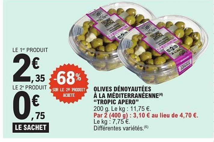 OLIVES DÉNOYAUTÉES À LA MÉDITERRANÉENNE “TROPIC APERO”