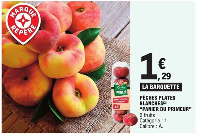 PÊCHES PLATES BLANCHES "PANIER DU PRIMEUR"