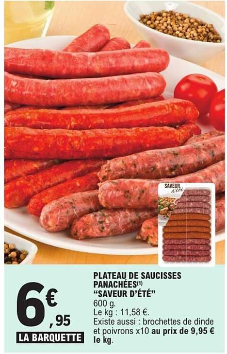 PLATEAU DE SAUCISSES PANACHÉES "SAVEUR D'ÉTÉ"