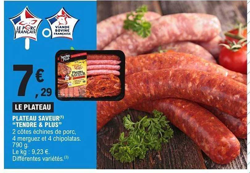 PLATEAU SAVEUR TENDRE & PLUS