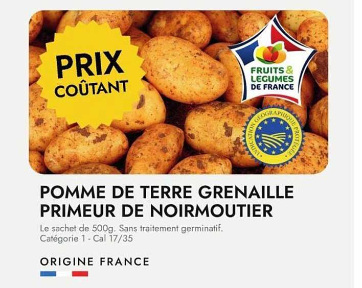 POMME DE TERRE GRENAILLE PRIMEUR DE NOIRMOUTIER