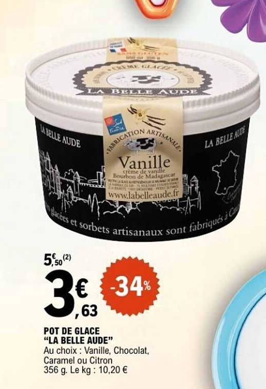 POT DE GLACE "LA BELLE AUDE"